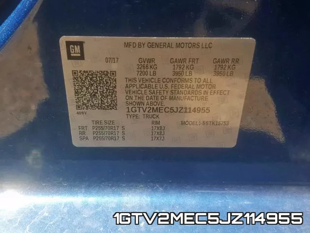 1GTV2MEC5JZ114955 фото 2