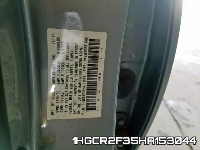 1HGCR2F35HA153044 фото 2