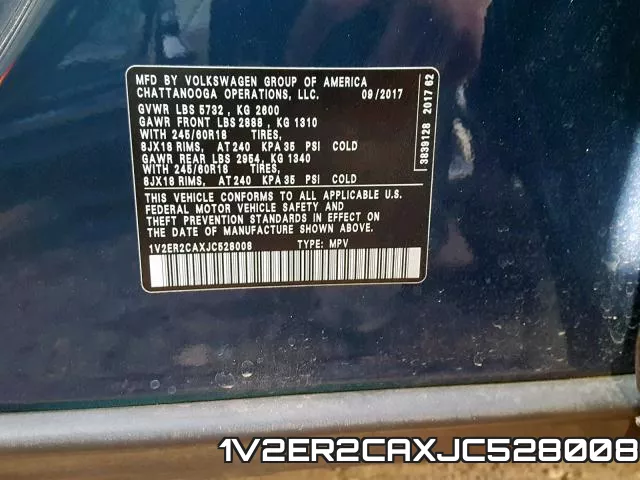 1V2ER2CAXJC528008 фото 2