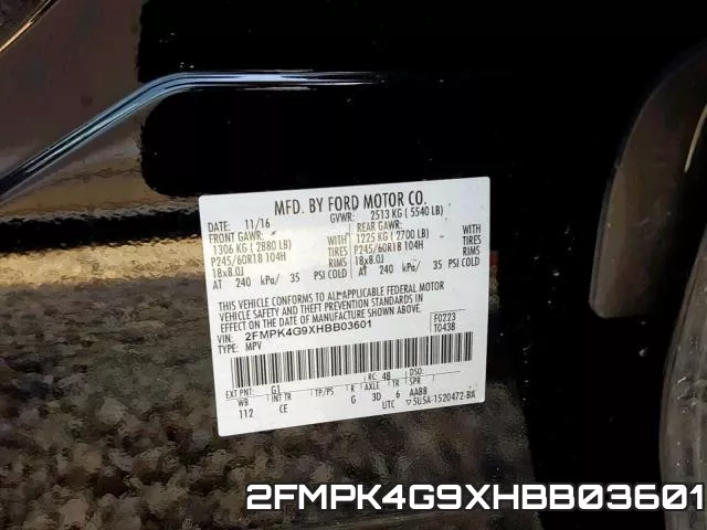 2FMPK4G9XHBB03601 фото 2