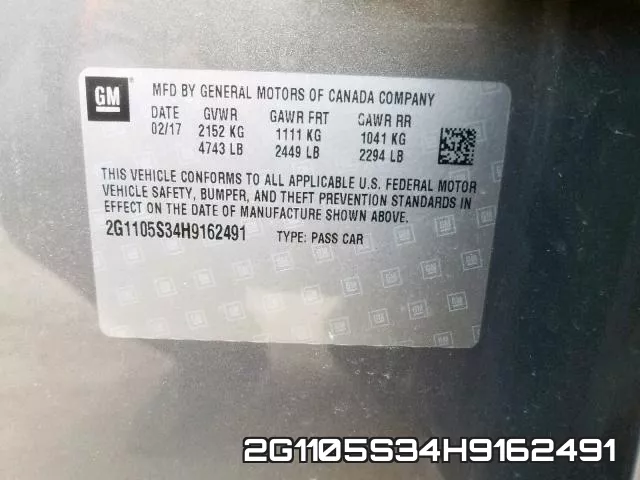 2G1105S34H9162491 фото 2