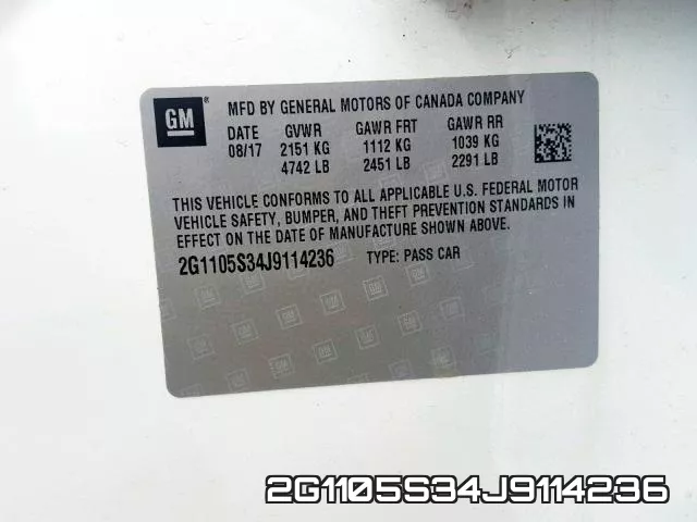 2G1105S34J9114236 фото 2