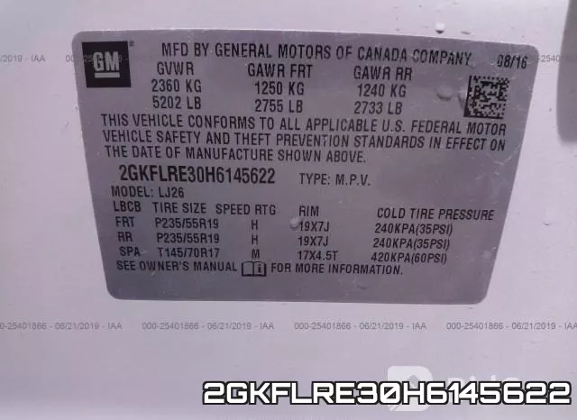 2GKFLRE30H6145622 фото 10