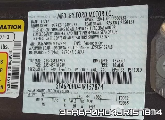 3FA6P0HD4JR157874 фото 10