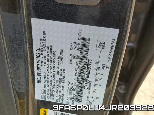 3FA6P0LU4JR203923 фото 2