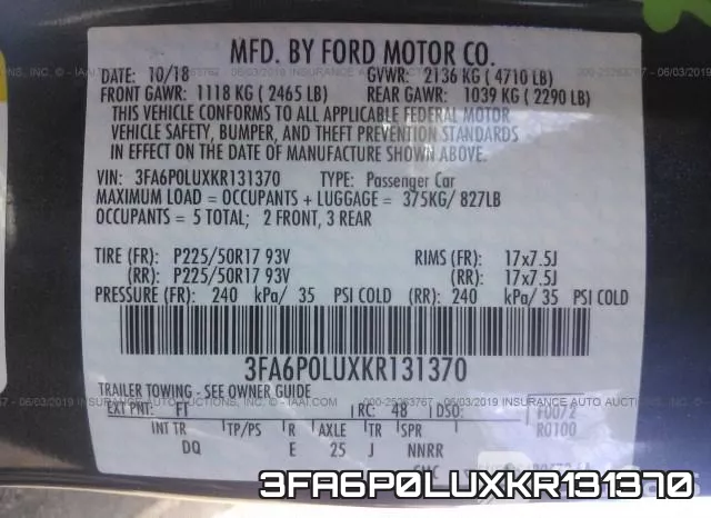 3FA6P0LUXKR131370 фото 10