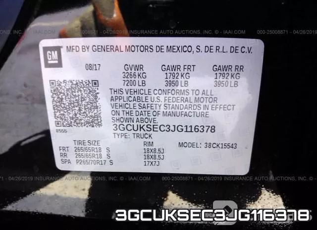 3GCUKSEC3JG116378 фото 10