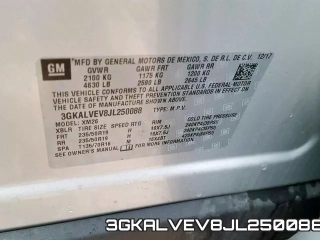 3GKALVEV8JL250088 фото 2