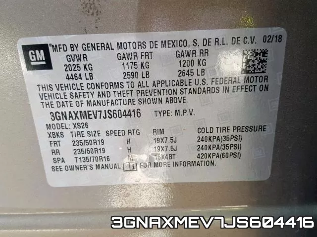 3GNAXMEV7JS604416 фото 2
