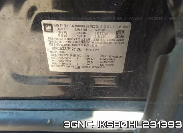 3GNCJKSB0HL231393 фото 10