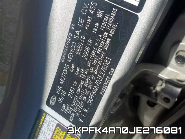 3KPFK4A70JE276081 фото 2