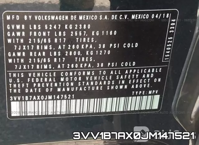 3VV1B7AX0JM147521 фото 10