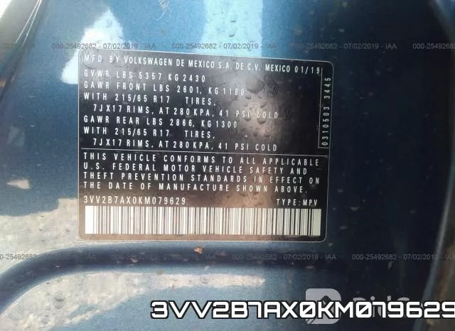 3VV2B7AX0KM079629 фото 10