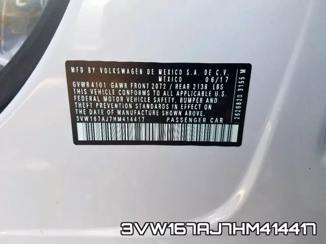 3VW167AJ7HM414417 фото 2