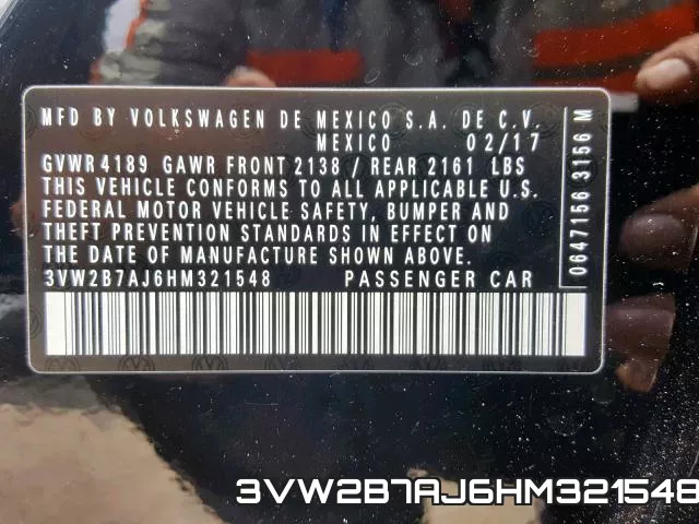 3VW2B7AJ6HM321548 фото 2