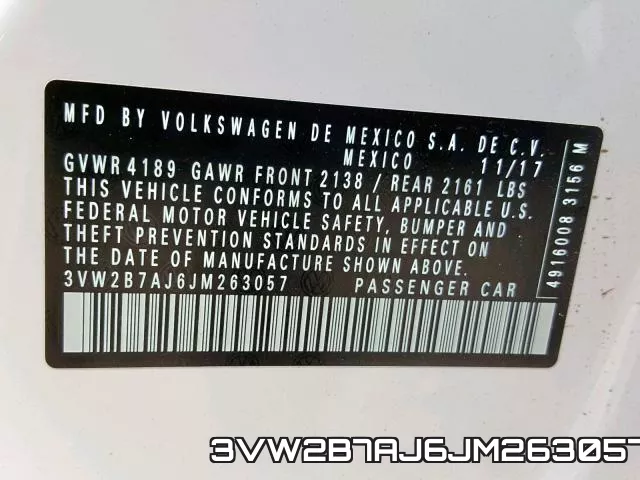 3VW2B7AJ6JM263057 фото 2