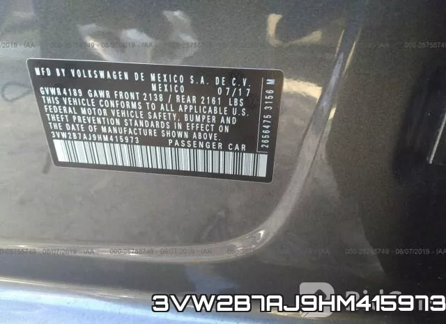 3VW2B7AJ9HM415973 фото 10