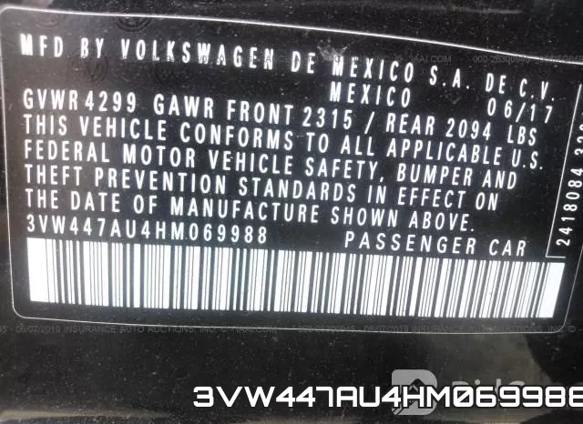 3VW447AU4HM069988 фото 10