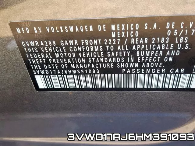 3VWD17AJ6HM391093 фото 2
