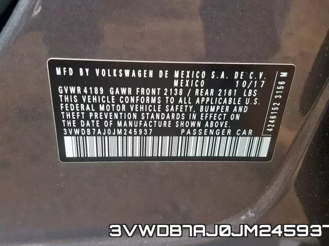 3VWDB7AJ0JM245937 фото 2