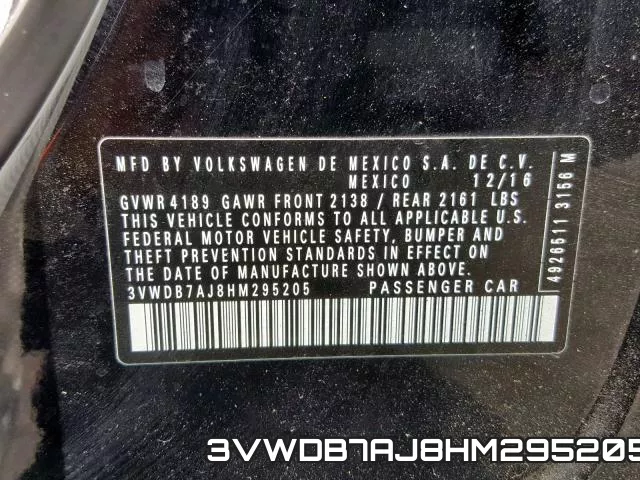 3VWDB7AJ8HM295205 фото 2