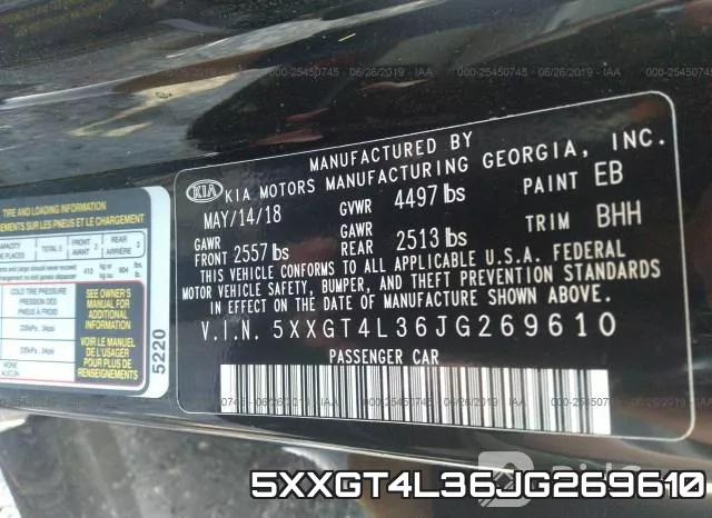 5XXGT4L36JG269610 фото 9