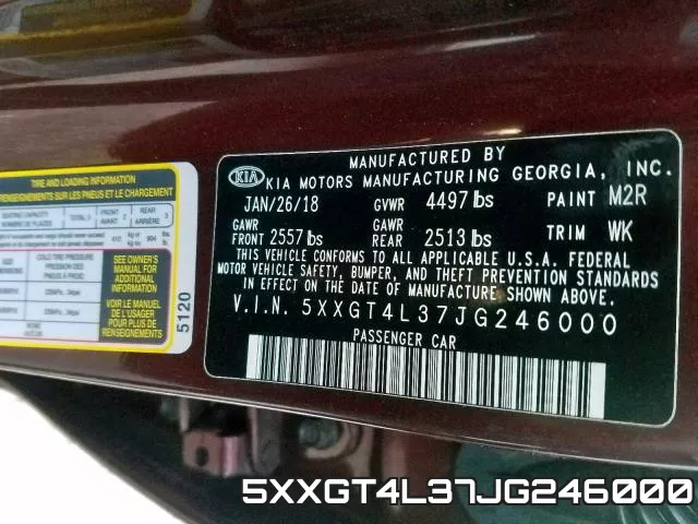 5XXGT4L37JG246000 фото 2
