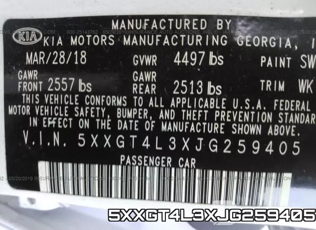 5XXGT4L3XJG259405 фото 10