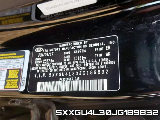 5XXGU4L30JG189832 фото 2