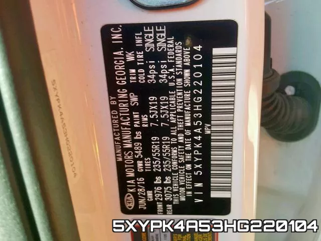 5XYPK4A53HG220104 фото 2