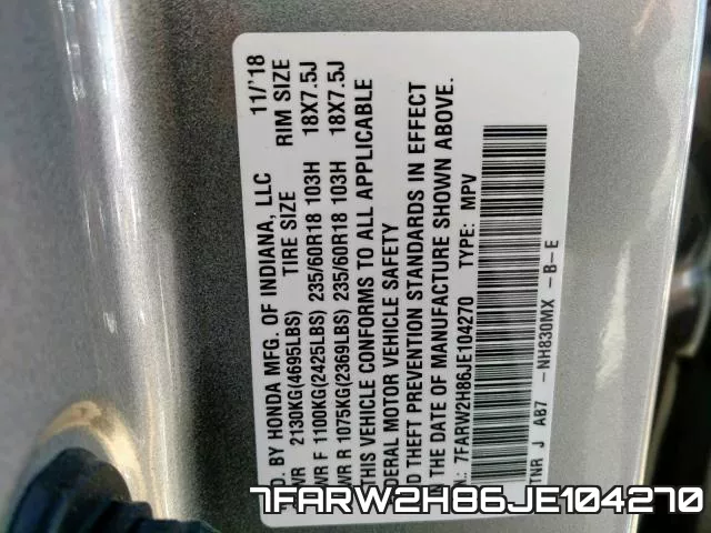 7FARW2H86JE104270 фото 2