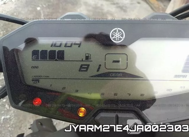 JYARM27E4JA002303 фото 8