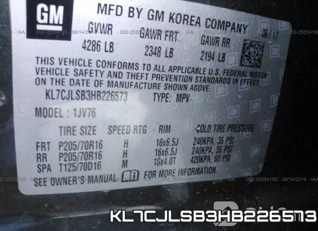 KL7CJLSB3HB226573 фото 10