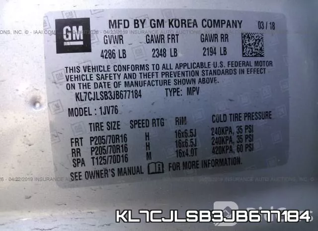 KL7CJLSB3JB677184 фото 10