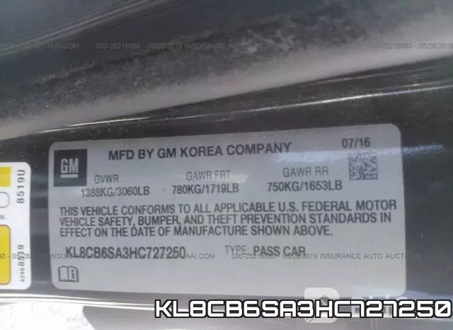 KL8CB6SA3HC727250 фото 10