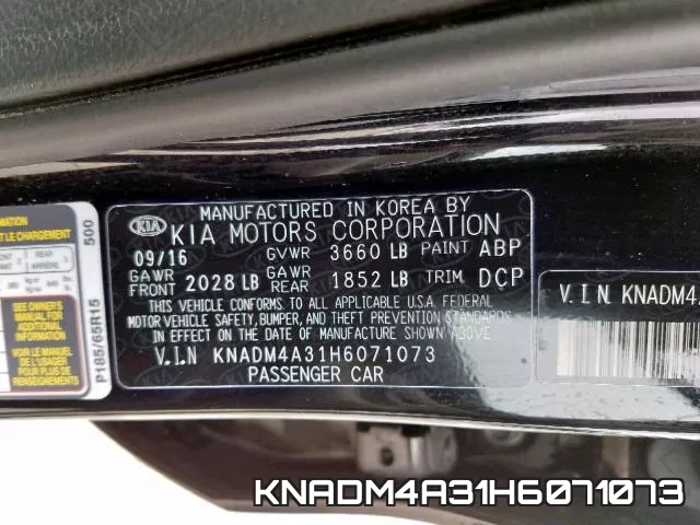 KNADM4A31H6071073 фото 2