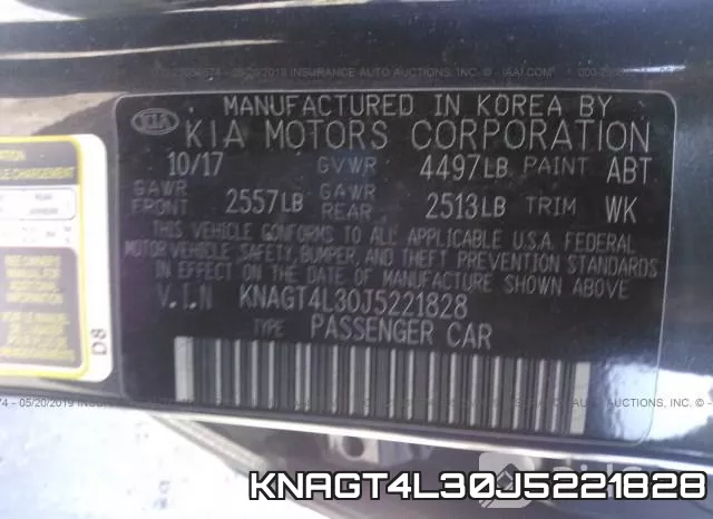 KNAGT4L30J5221828 фото 10