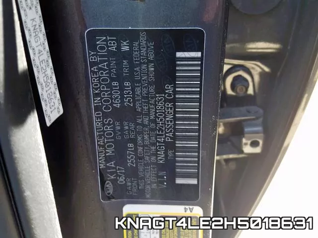 KNAGT4LE2H5018631 фото 2