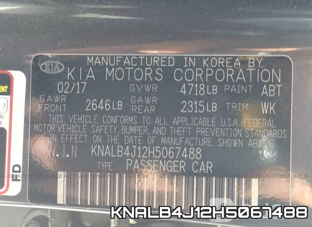 KNALB4J12H5067488 фото 10