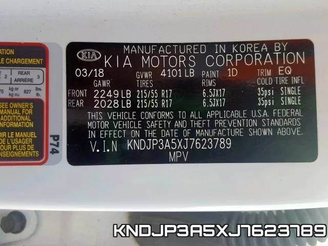 KNDJP3A5XJ7623789 фото 2