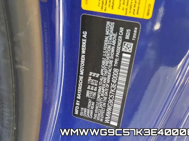 WMWWG9C57K3E40008 фото 2