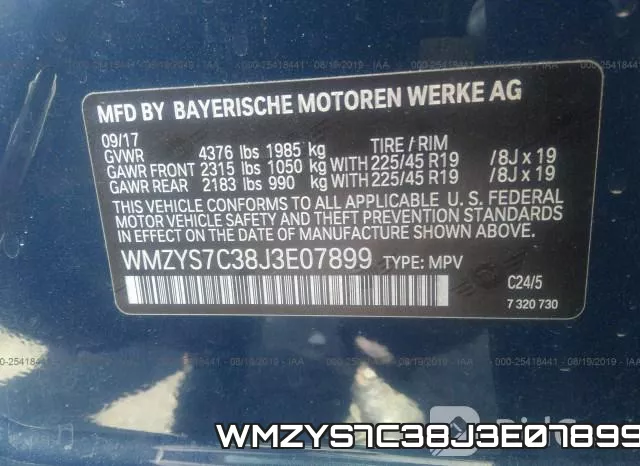 WMZYS7C38J3E07899 фото 10