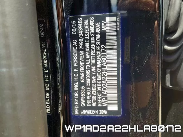 WP1AD2A22HLA80172 фото 2