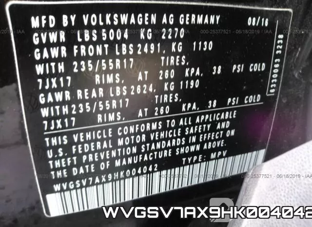 WVGSV7AX9HK004042 фото 10