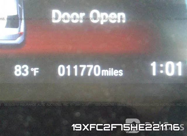 19XFC2F75HE221176 фото 8