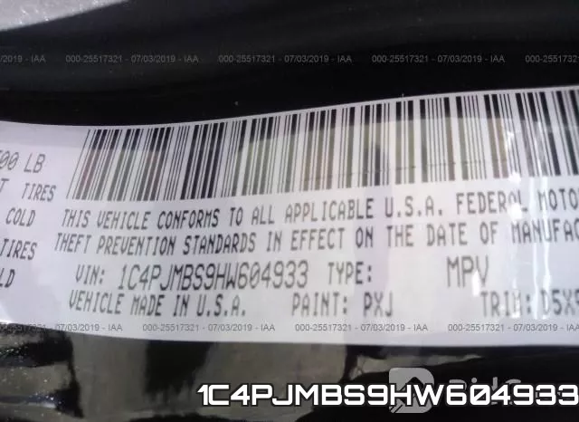 1C4PJMBS9HW604933 фото 10