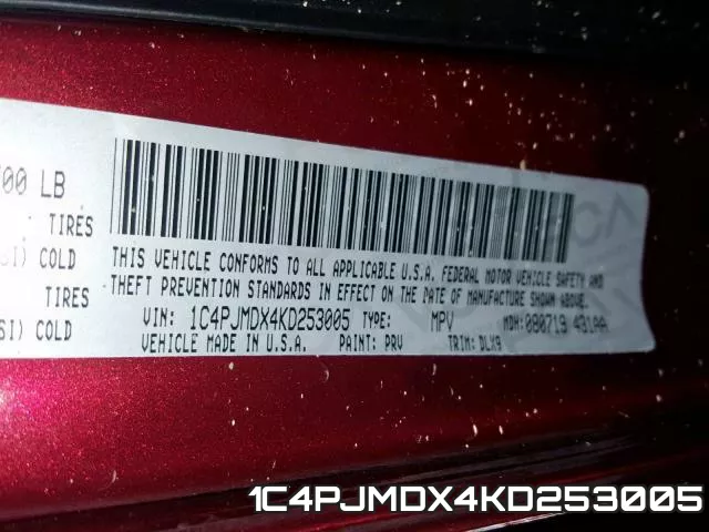 1C4PJMDX4KD253005 фото 2