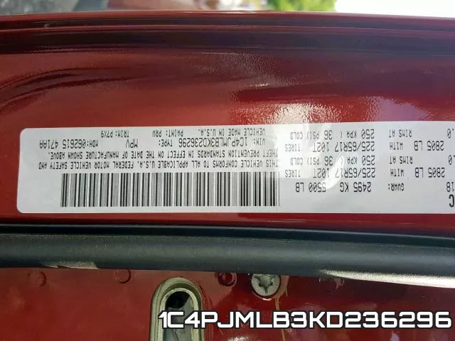 1C4PJMLB3KD236296 фото 2