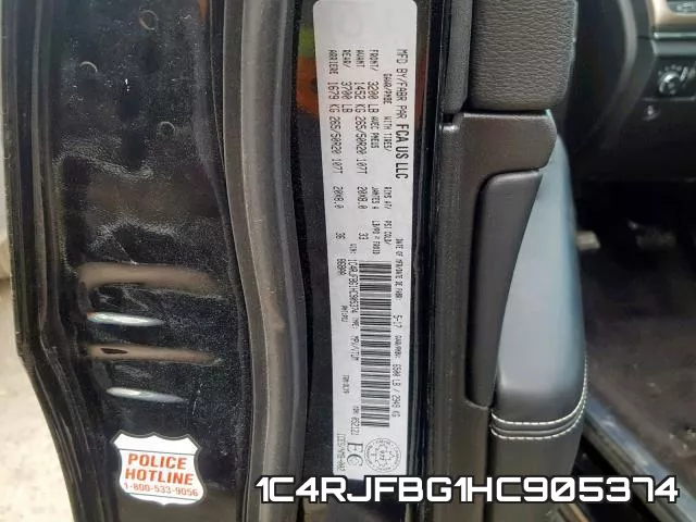 1C4RJFBG1HC905374 фото 2