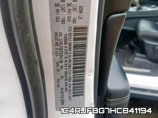1C4RJFBG7HC841194 фото 2